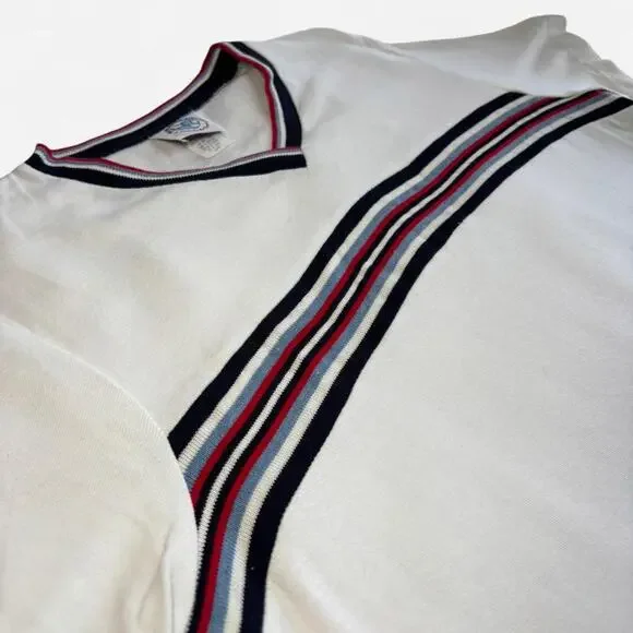 PLANET MOTHERHOOD Women Large White T-Shirt Striped Casual - Picture 4 of 8